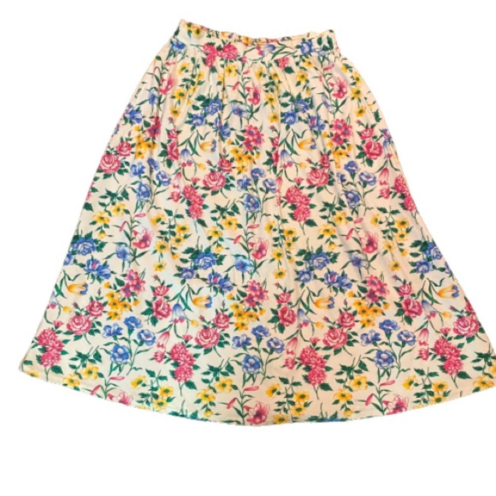 Vintage 80’s floral skirt with side pockets